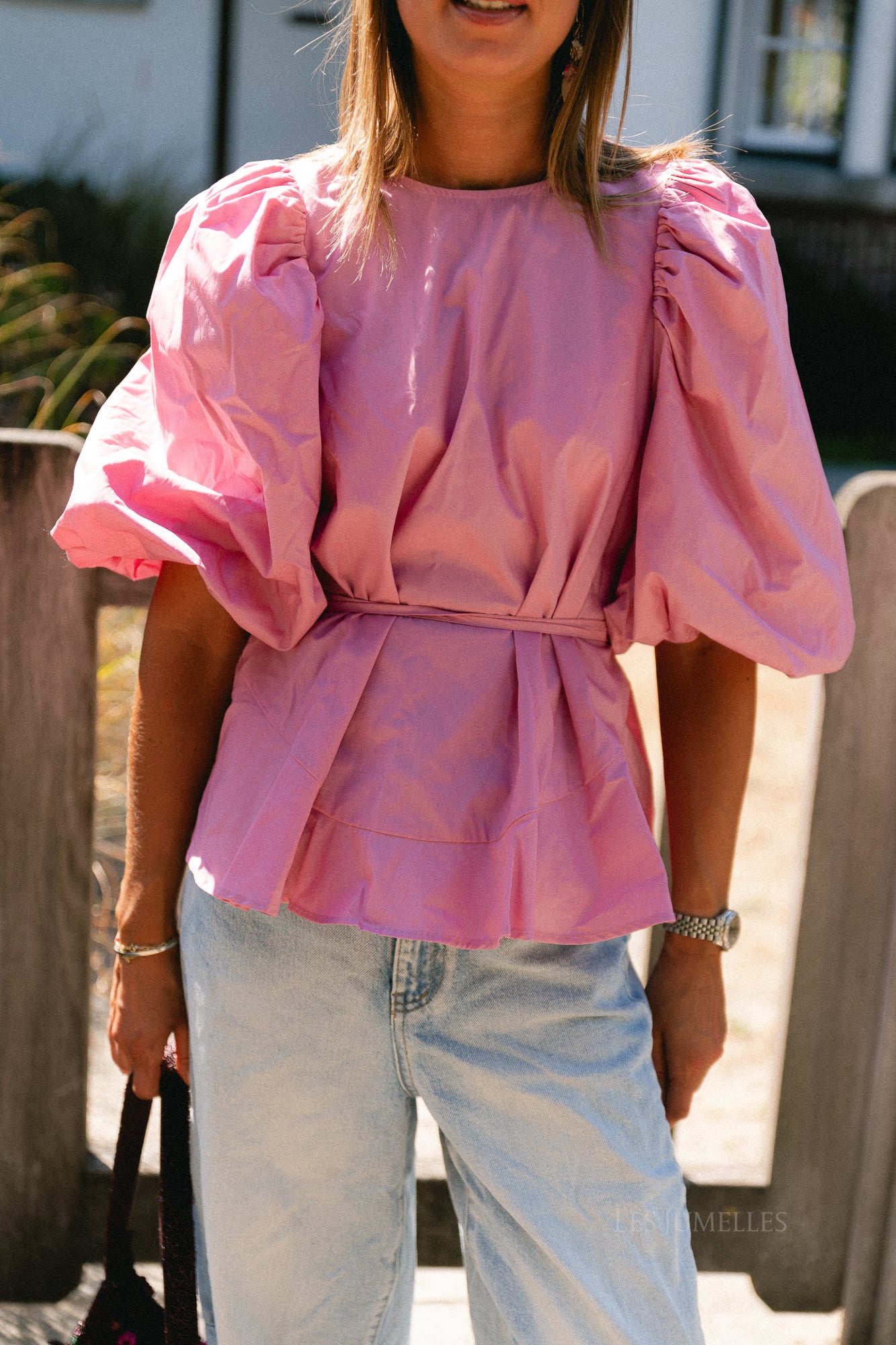 YASArima 3/4 oversize top cashmere rose