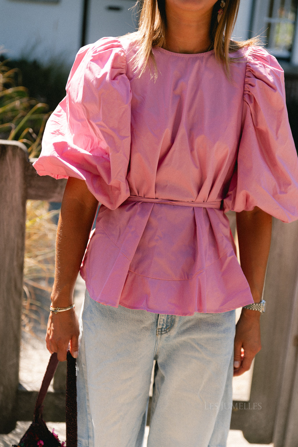 YASArima 3/4 oversize top cashmere rose