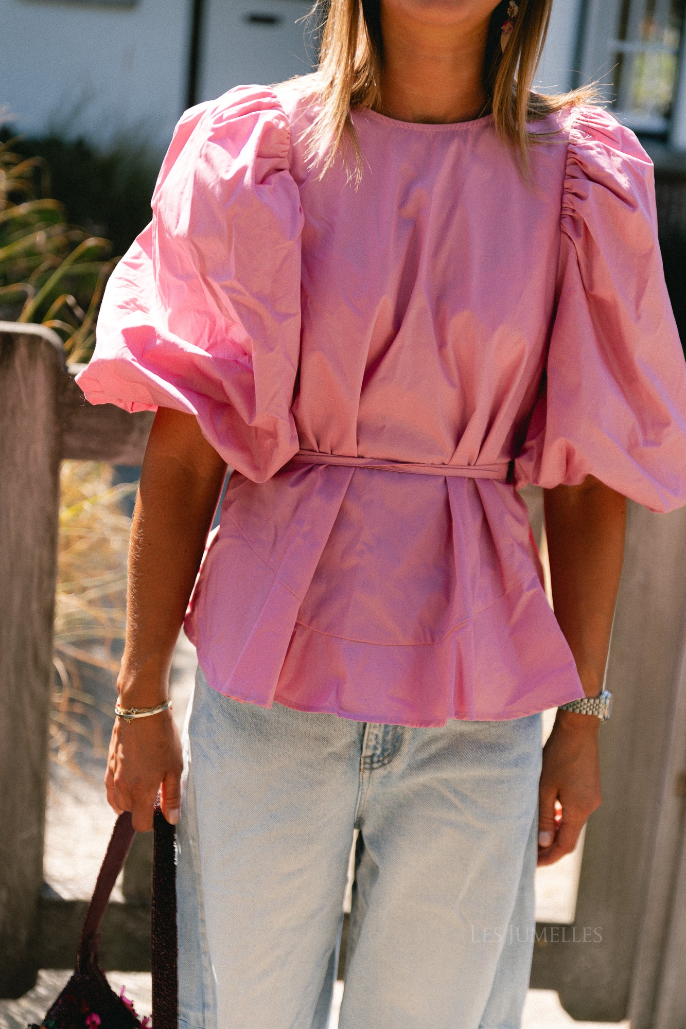 YASArima 3/4 oversize top cashmere rose