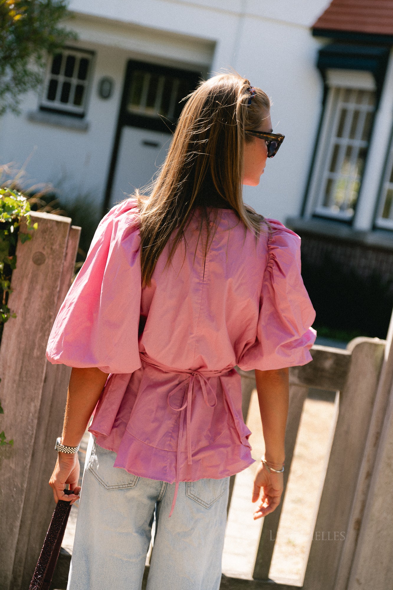 YASArima 3/4 oversize top cashmere rose