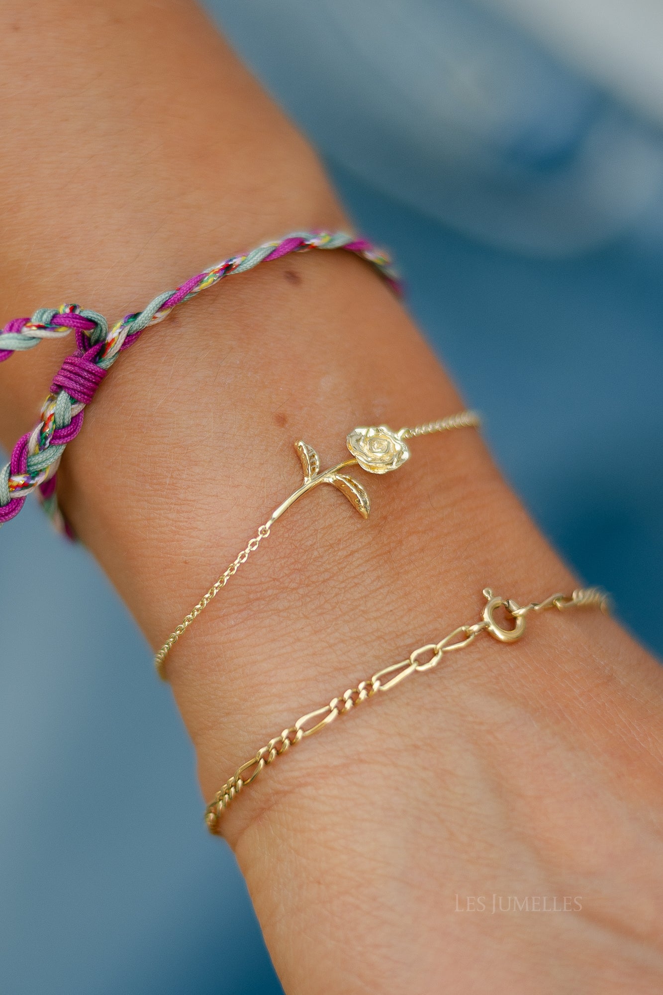 Honourable rose bracelet gold plated