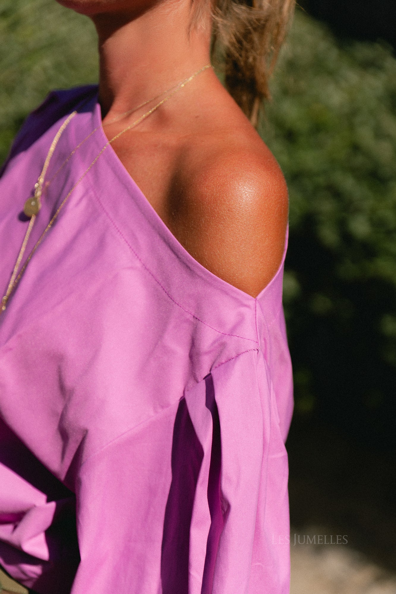 Hannah off-shoulder blouse orchid