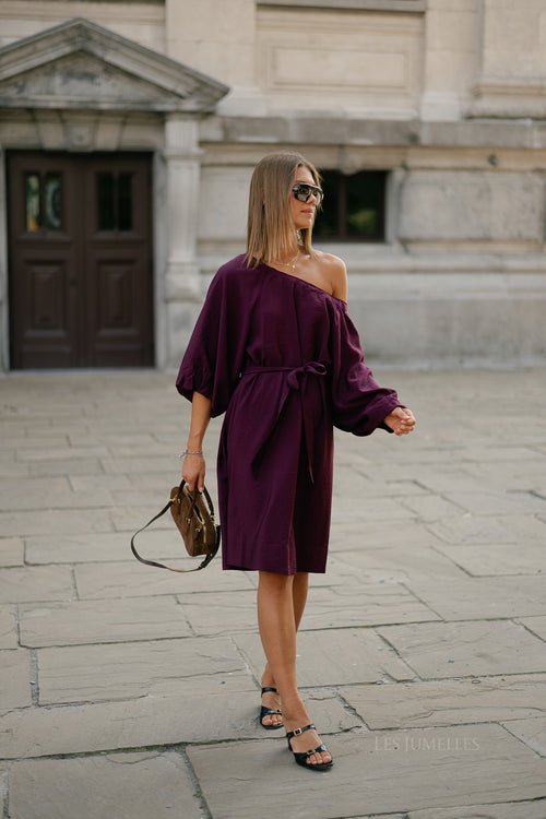 SLFYvette relaxed 3/4 short dress fig