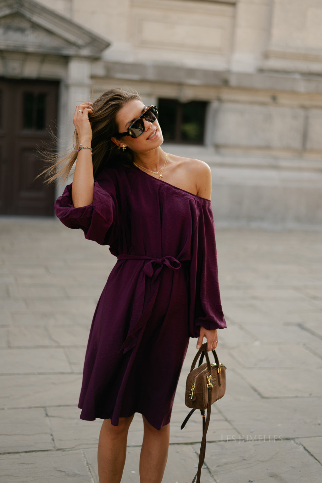 SLFYvette relaxed 3/4 short dress fig