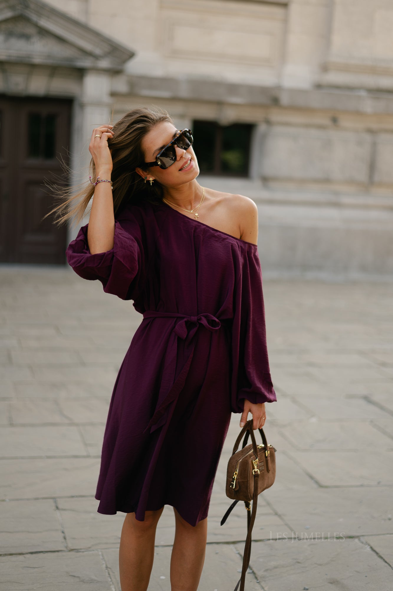SLFYvette relaxed 3/4 short dress fig