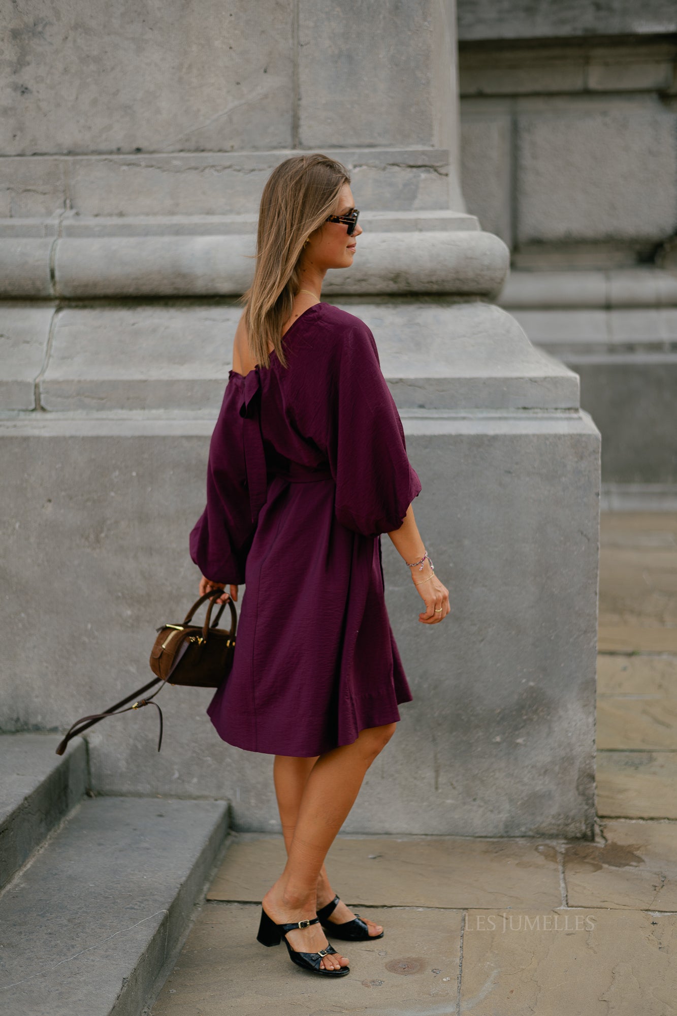 SLFYvette relaxed 3/4 short dress fig