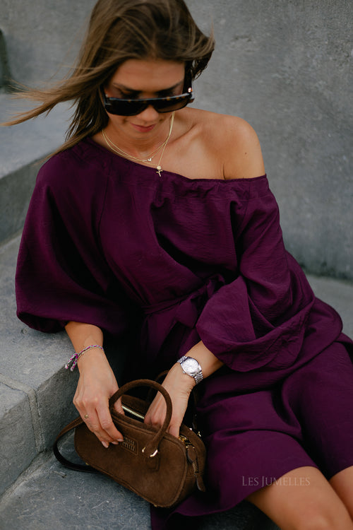 SLFYvette relaxed 3/4 short dress fig