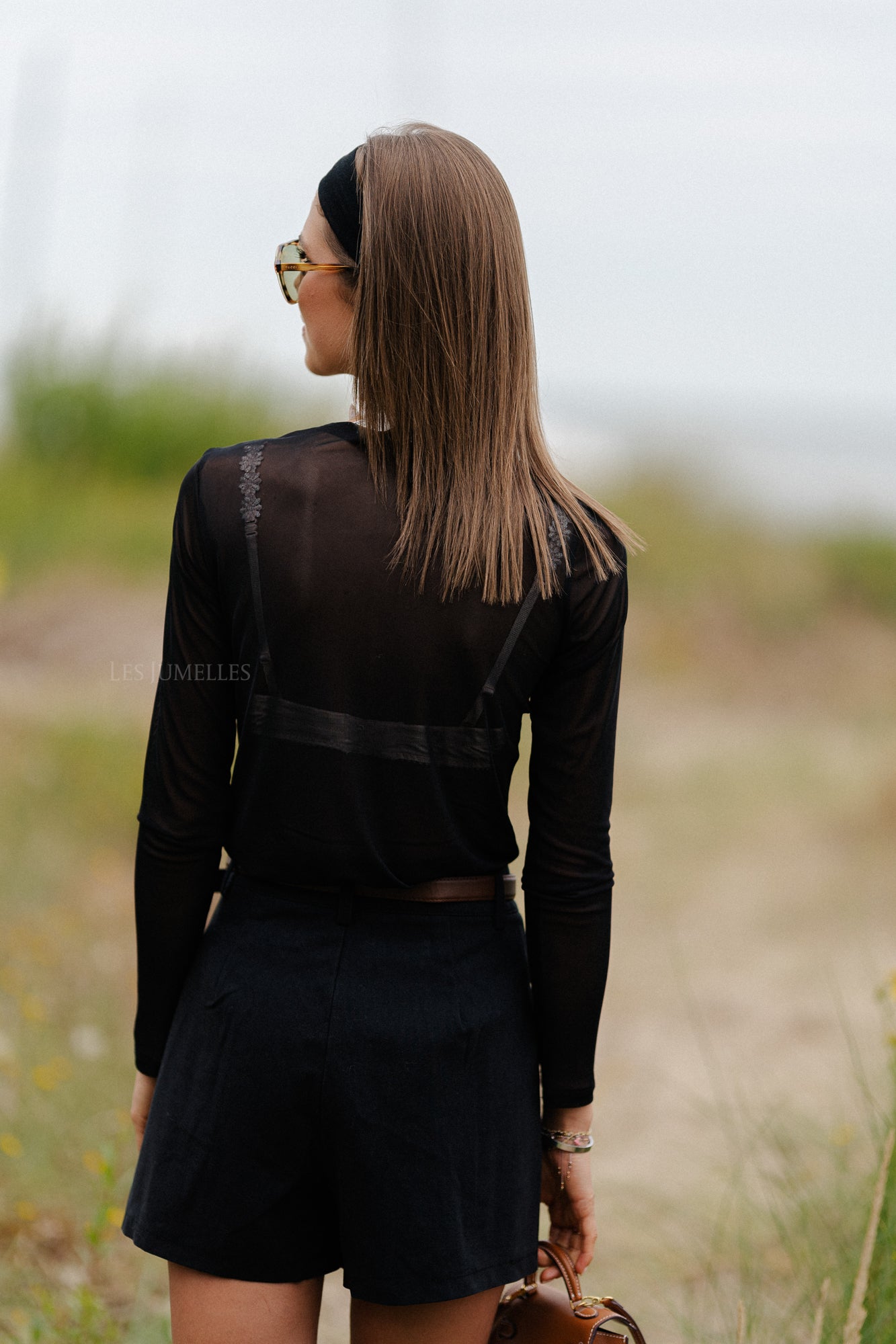 YASHannah LS mesh top black