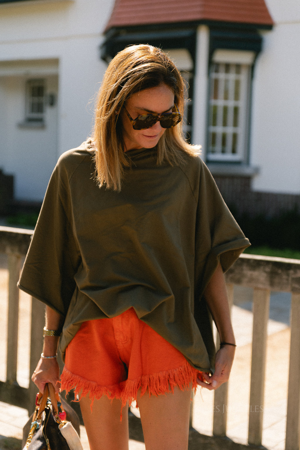 Cassie oversized T-shirt military