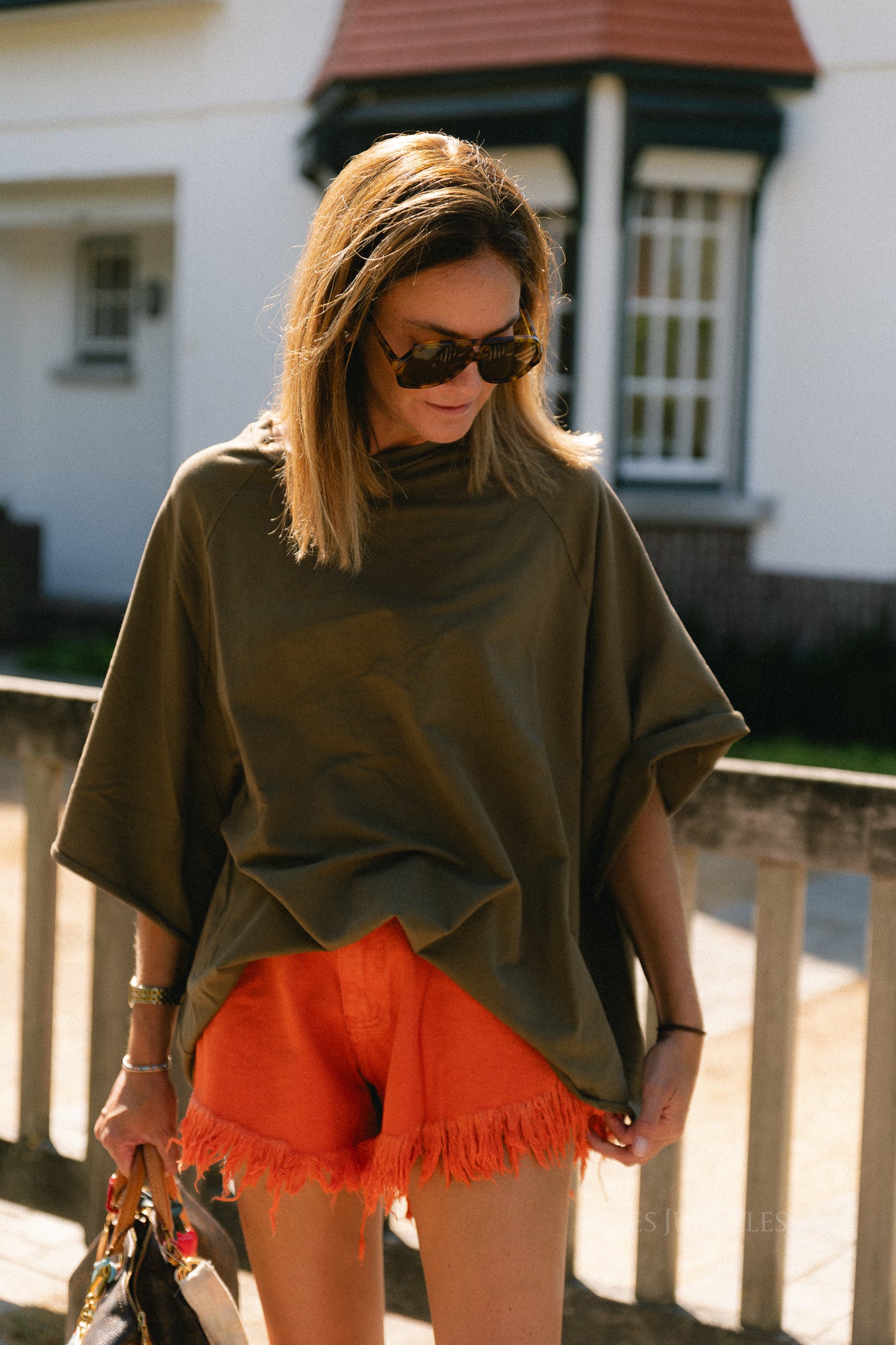 Cassie oversized T-shirt military