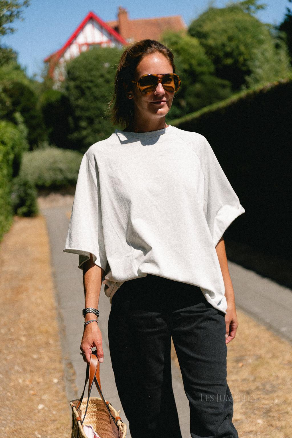 Jeanne T-shirt light grey melange