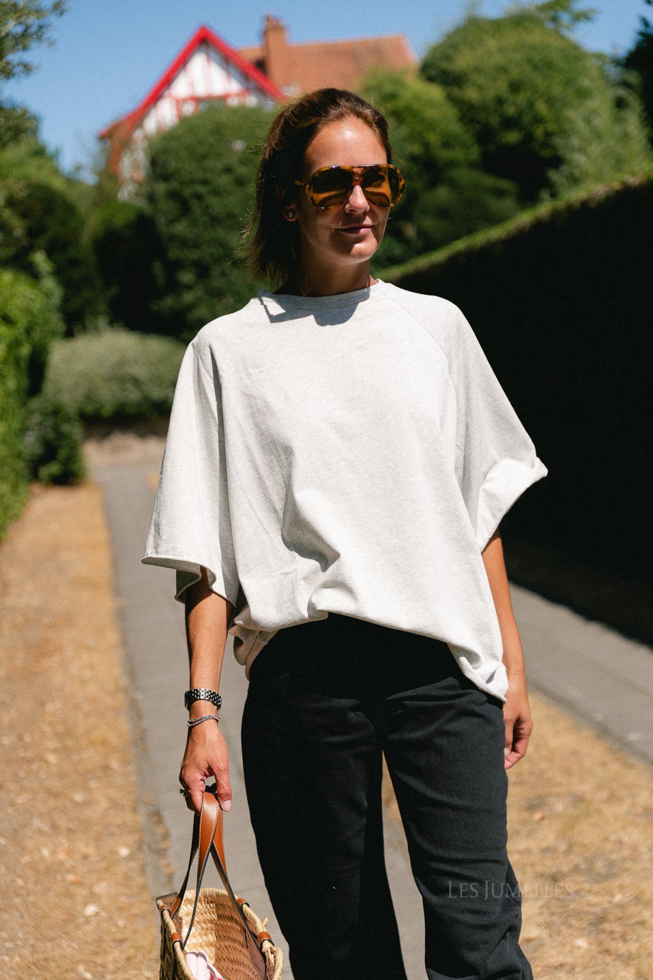 Jeanne T-shirt light grey melange