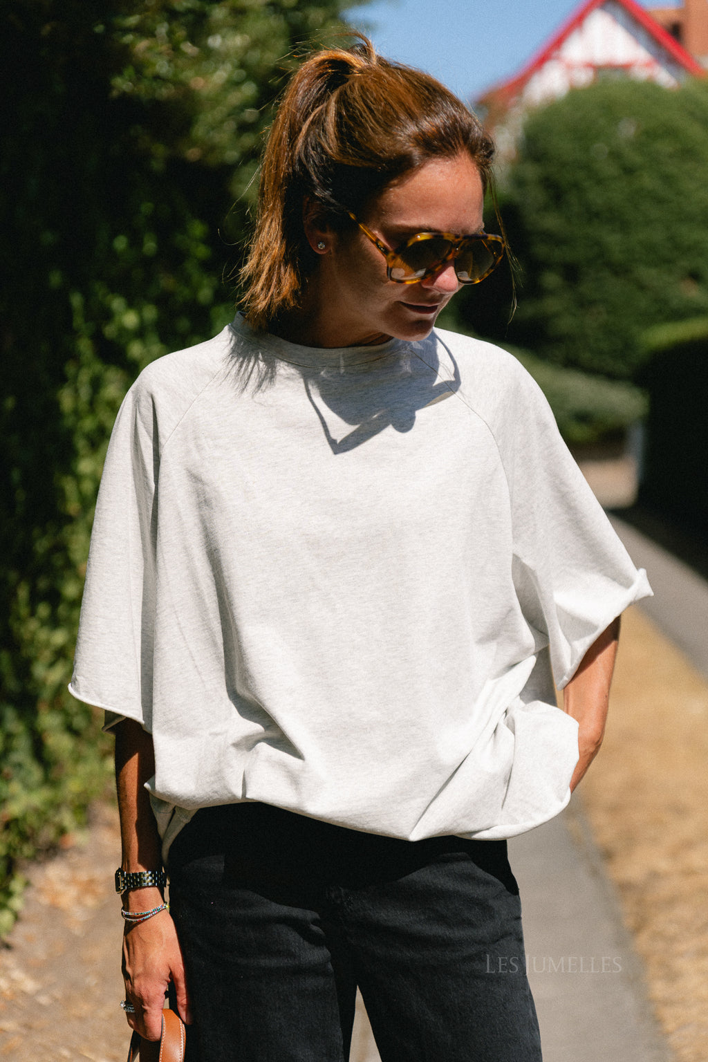 Jeanne T-shirt light grey melange