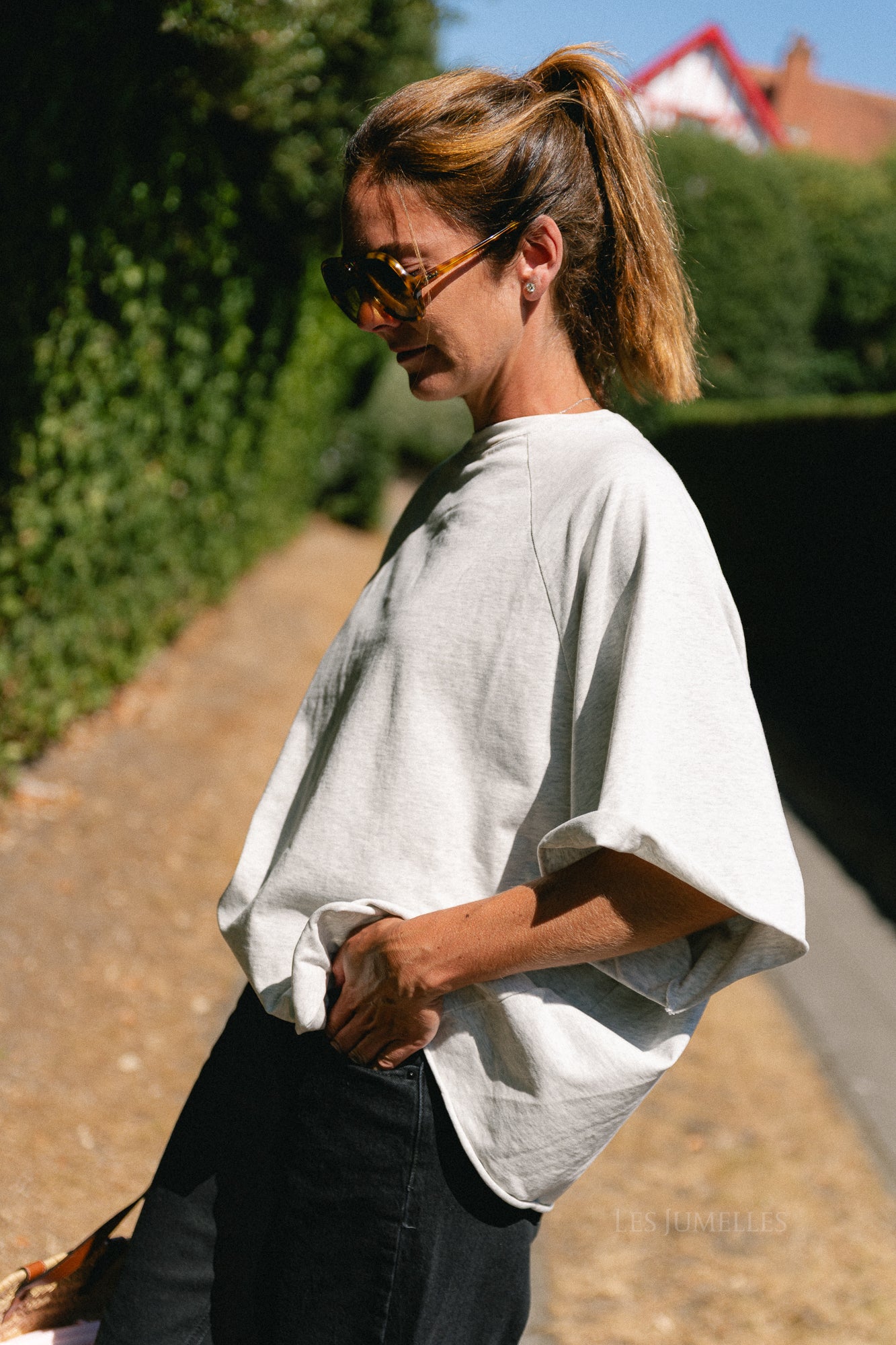Jeanne T-shirt light grey melange