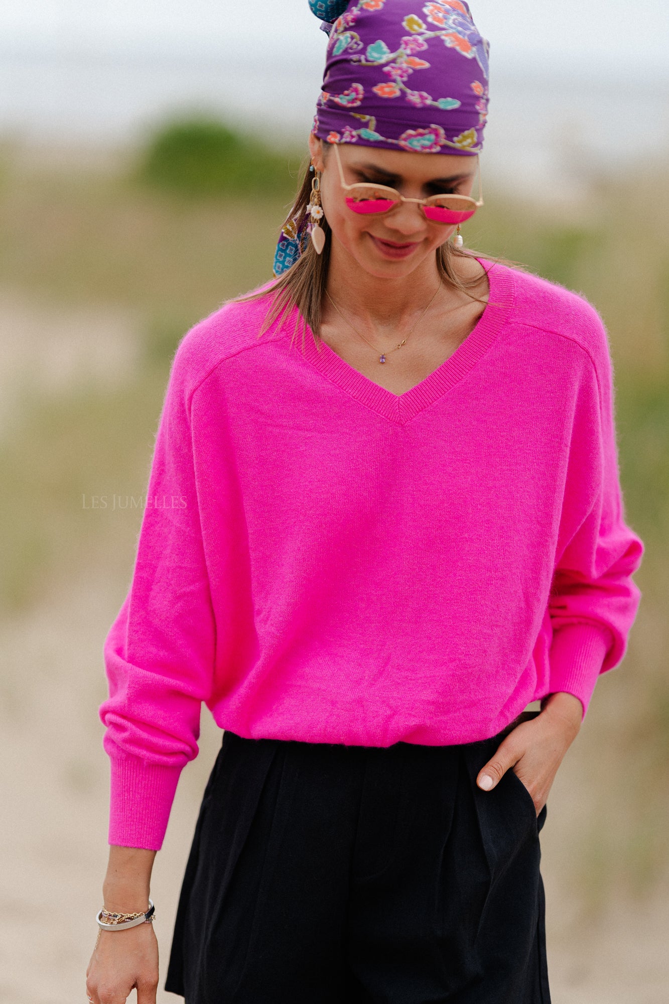 Maya Pullover neon pink