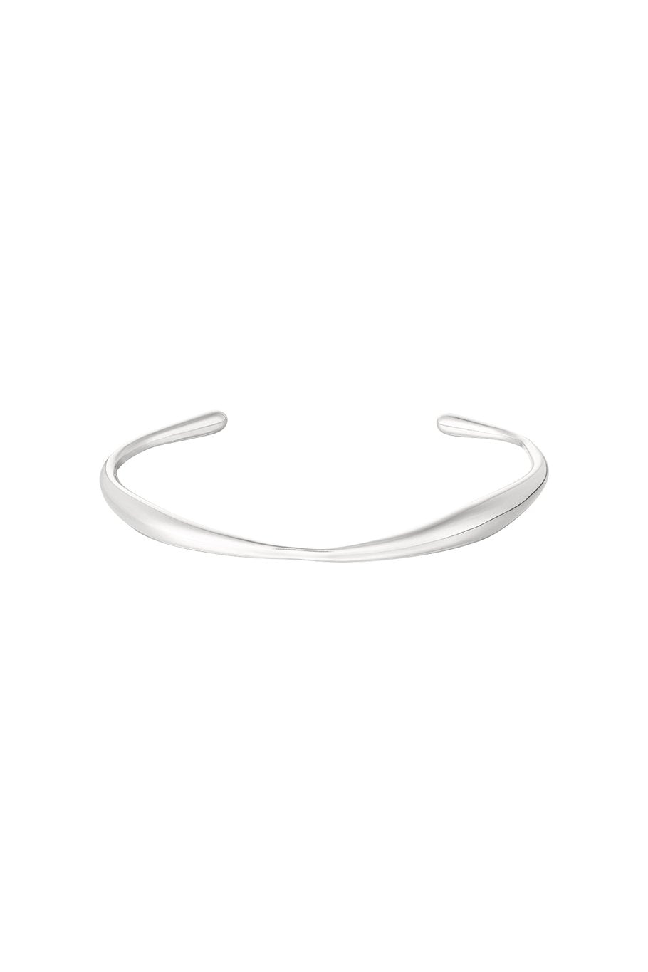 Organic shape bracelet silver