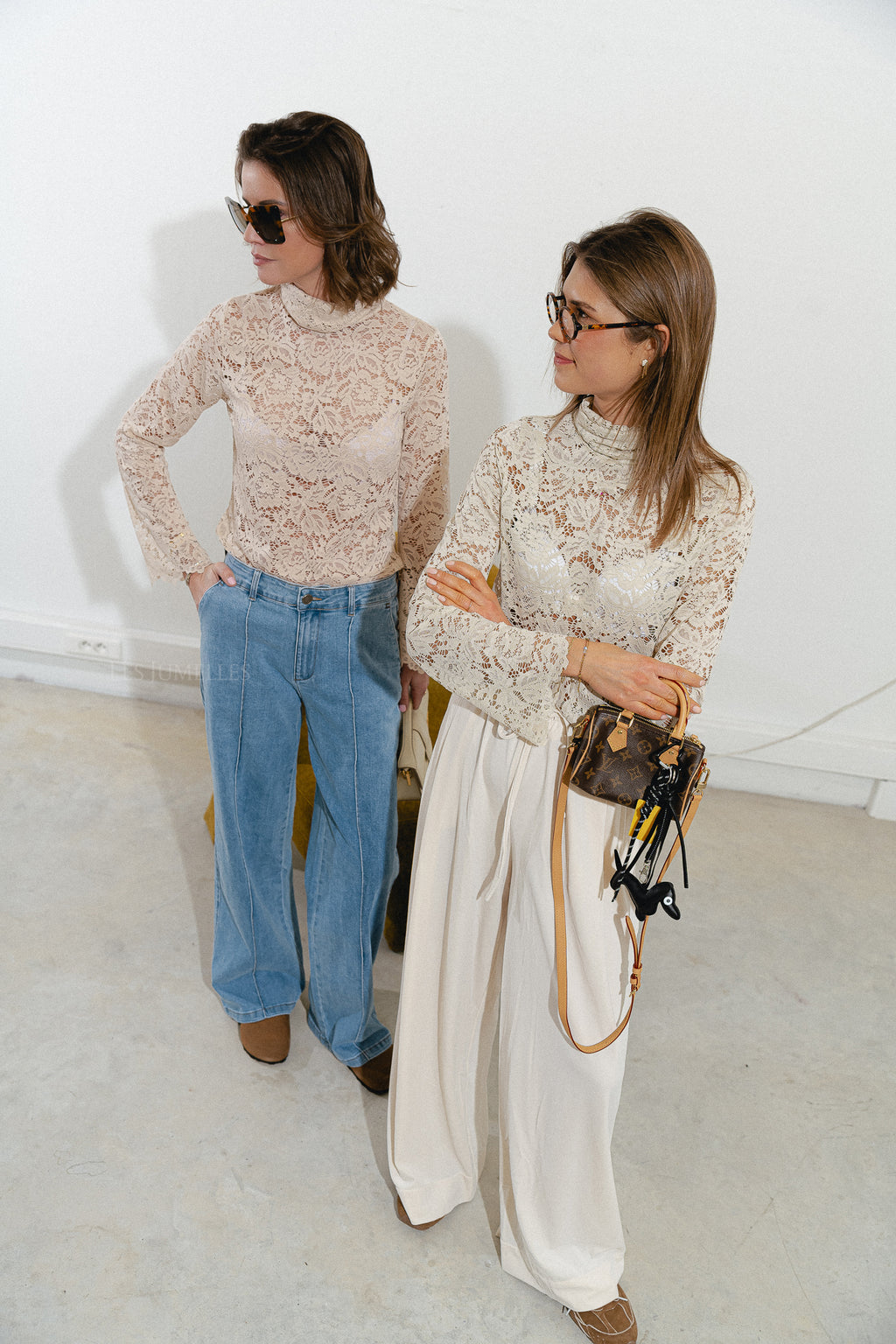Elisabeth kanten coltrui beige