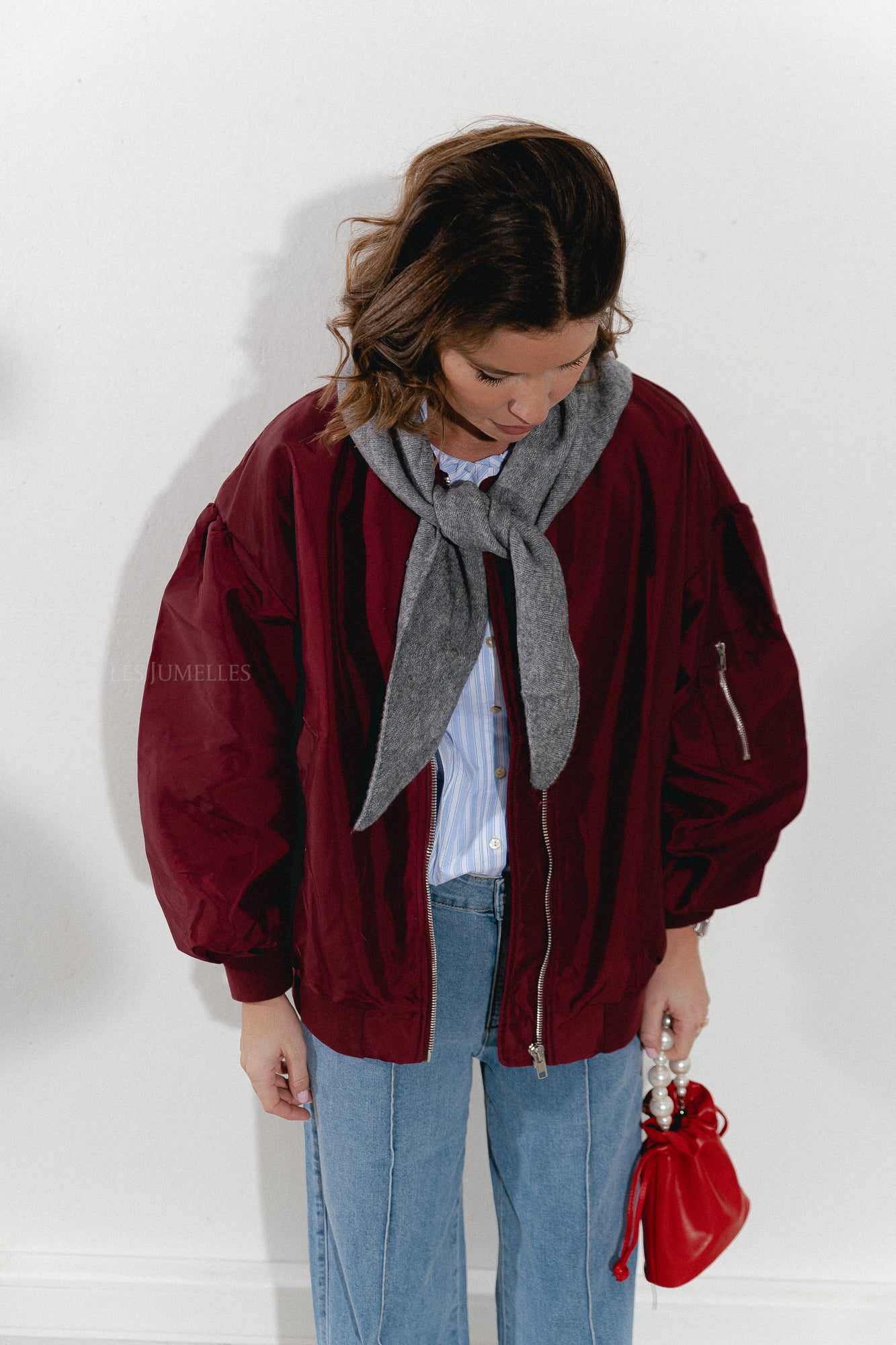 Annalise bomber jacket plum