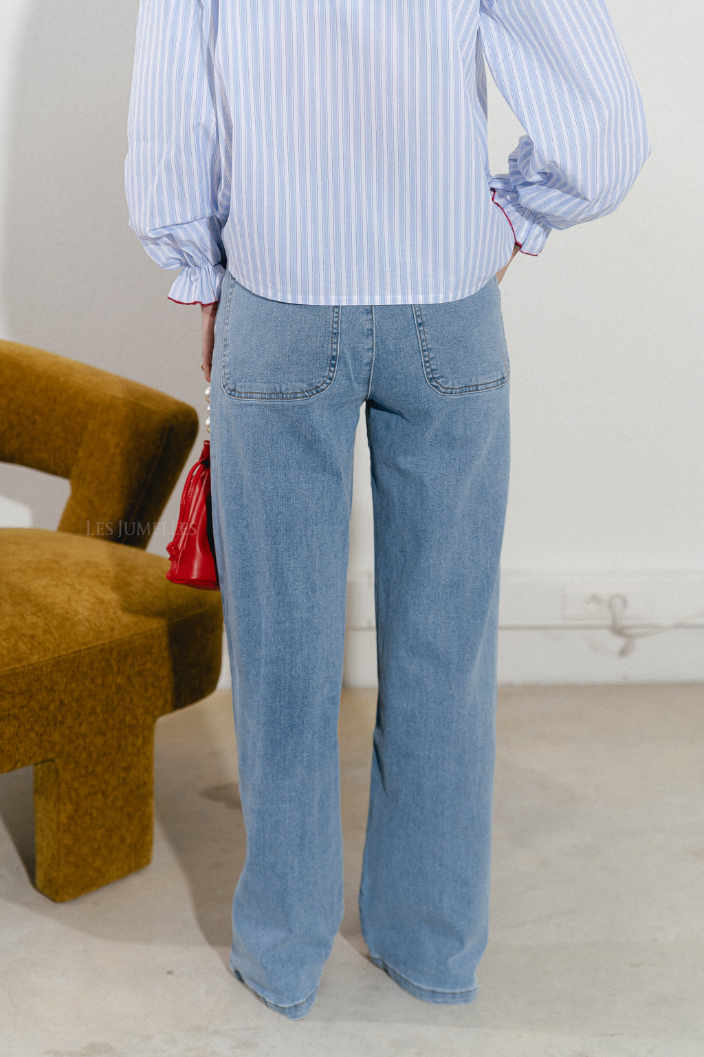 CariSW mid jeans licht denimblauw