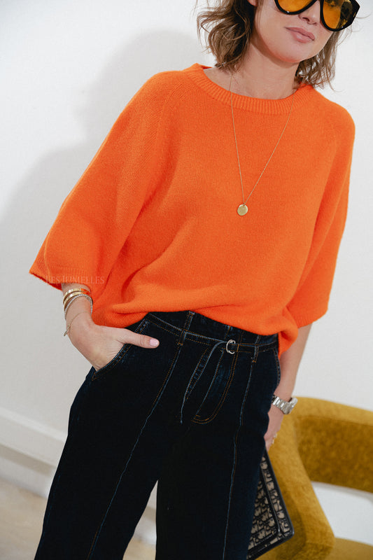 Les Jumelles Pull Monica orange