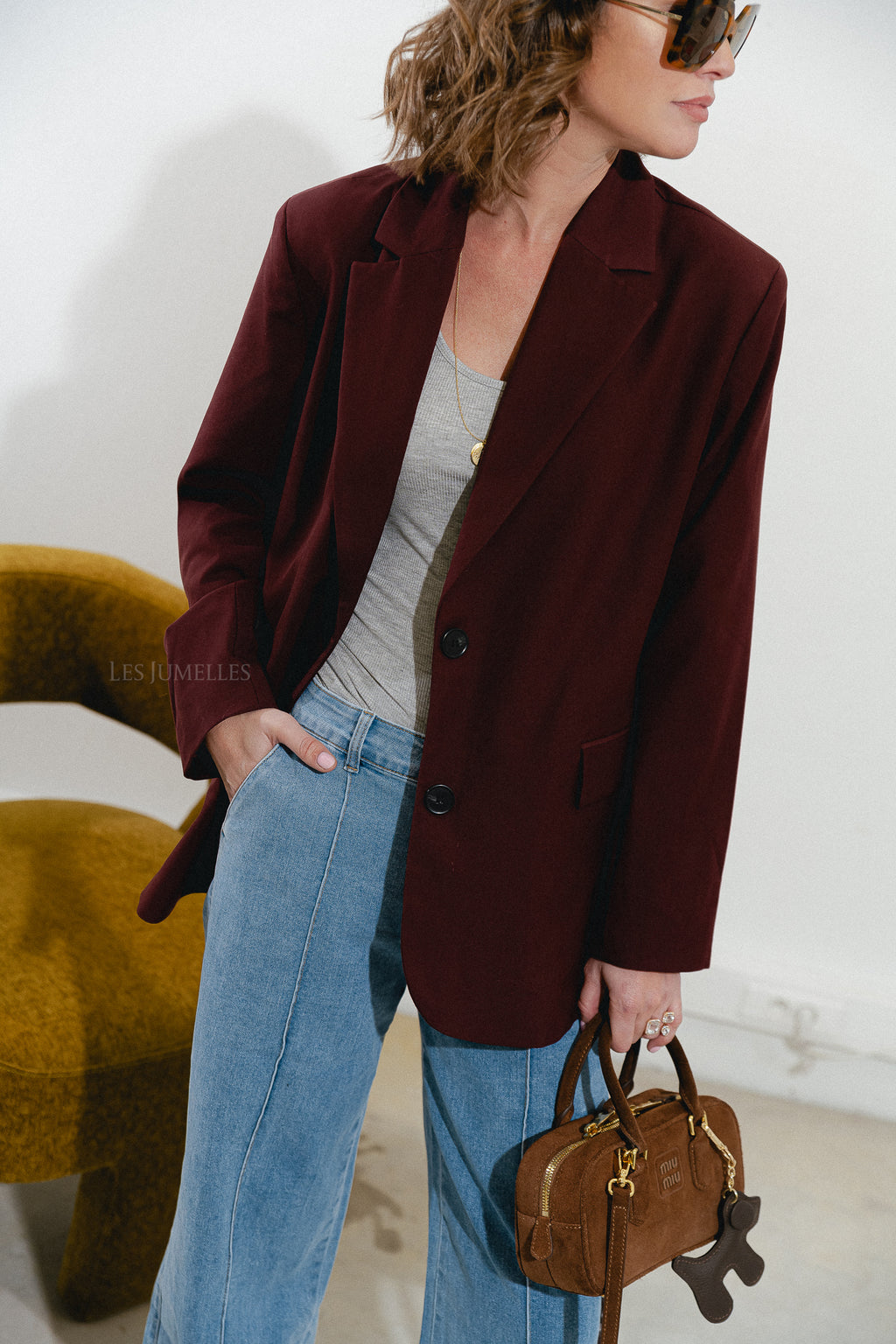 Kainoa blazer decadent chocolade