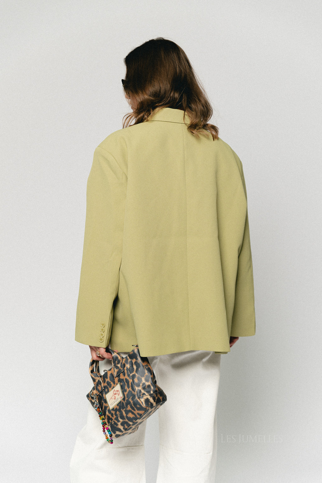 Chloe oversized blazer linden green
