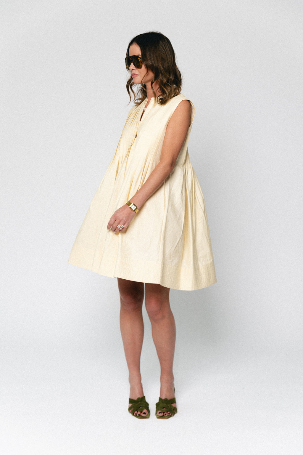 Conely dress butter yellow