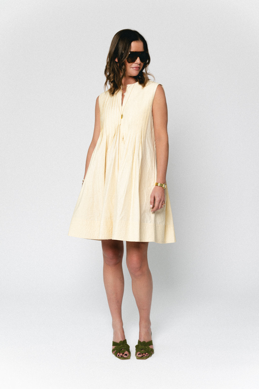 Conely dress butter yellow