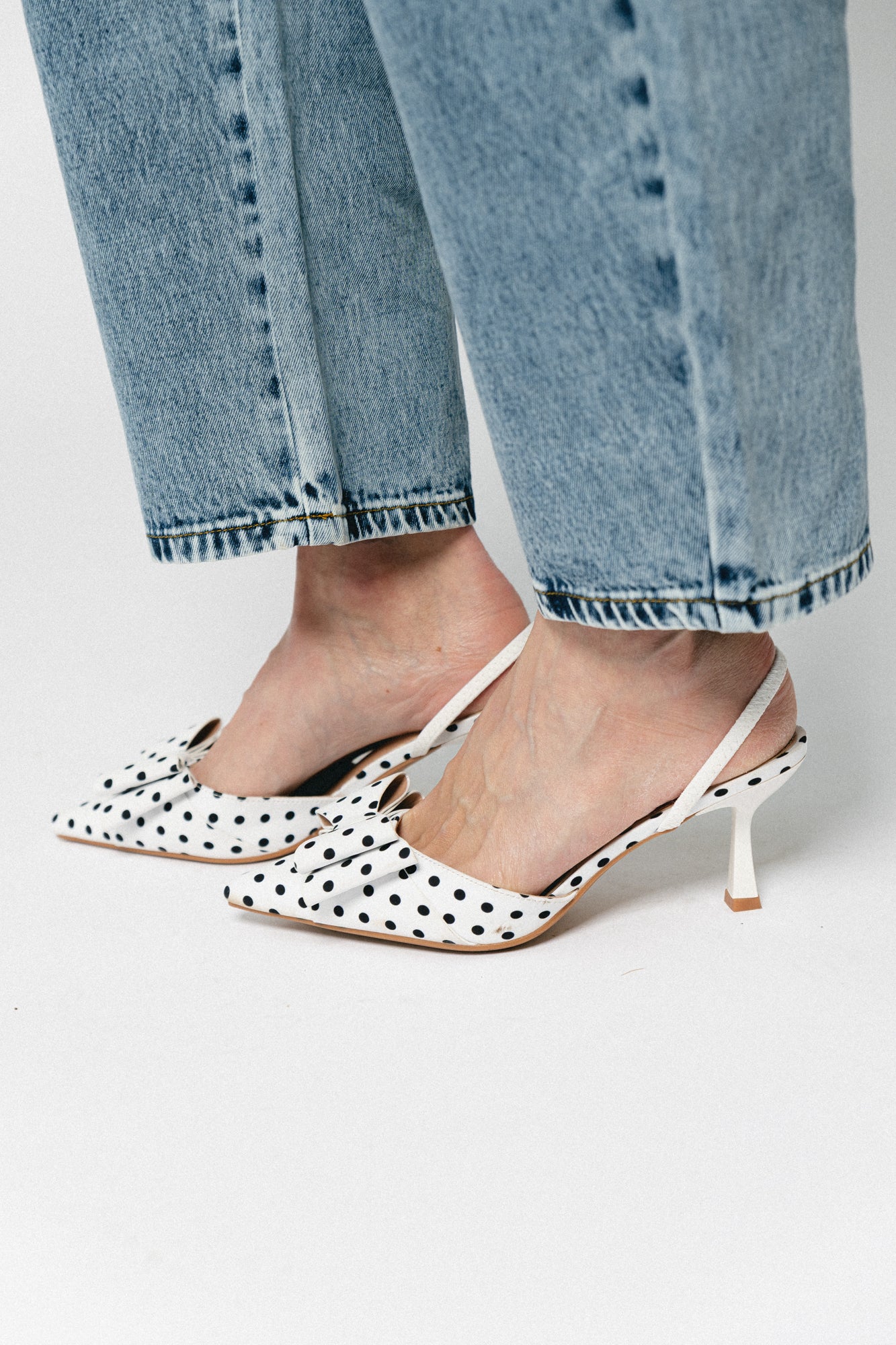 Cleo Slingback-Pumps mit Polka-Dot-Muster