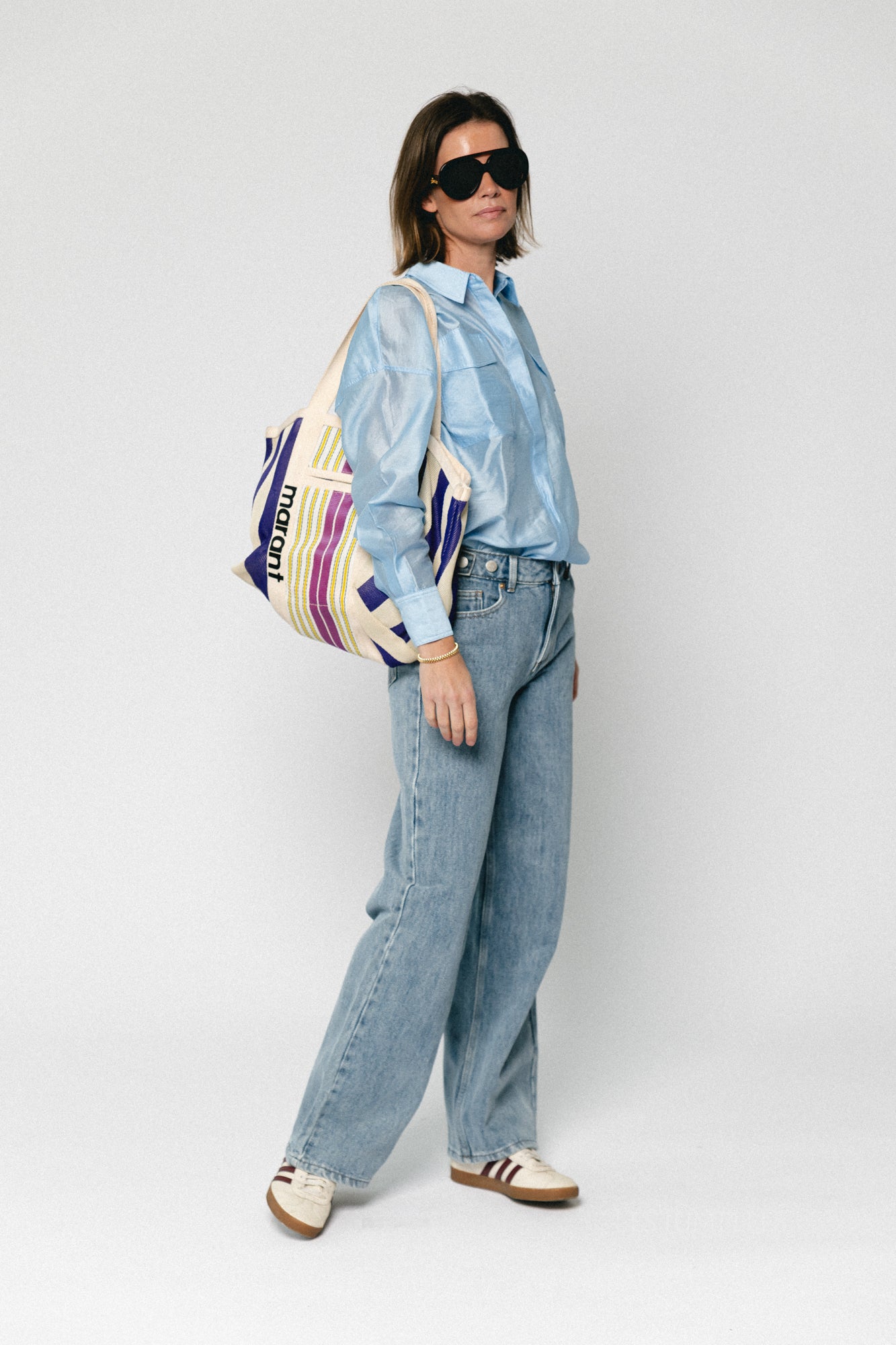 YASAlia wide jeans light blue denim