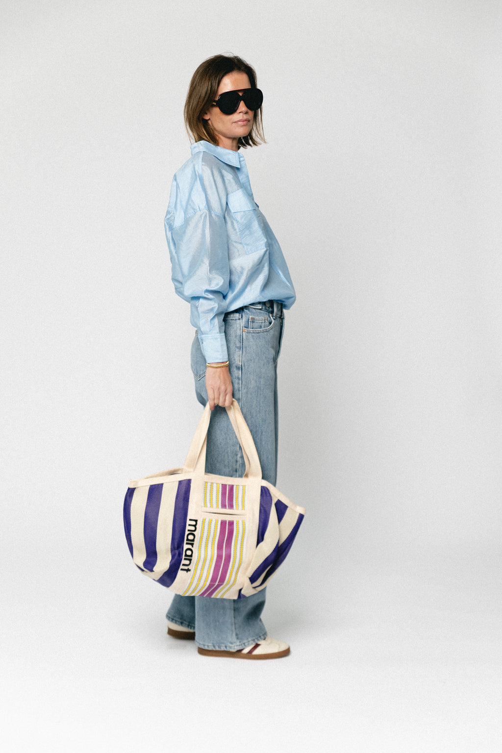 ROUAlinine LS oversized shirt clear sky