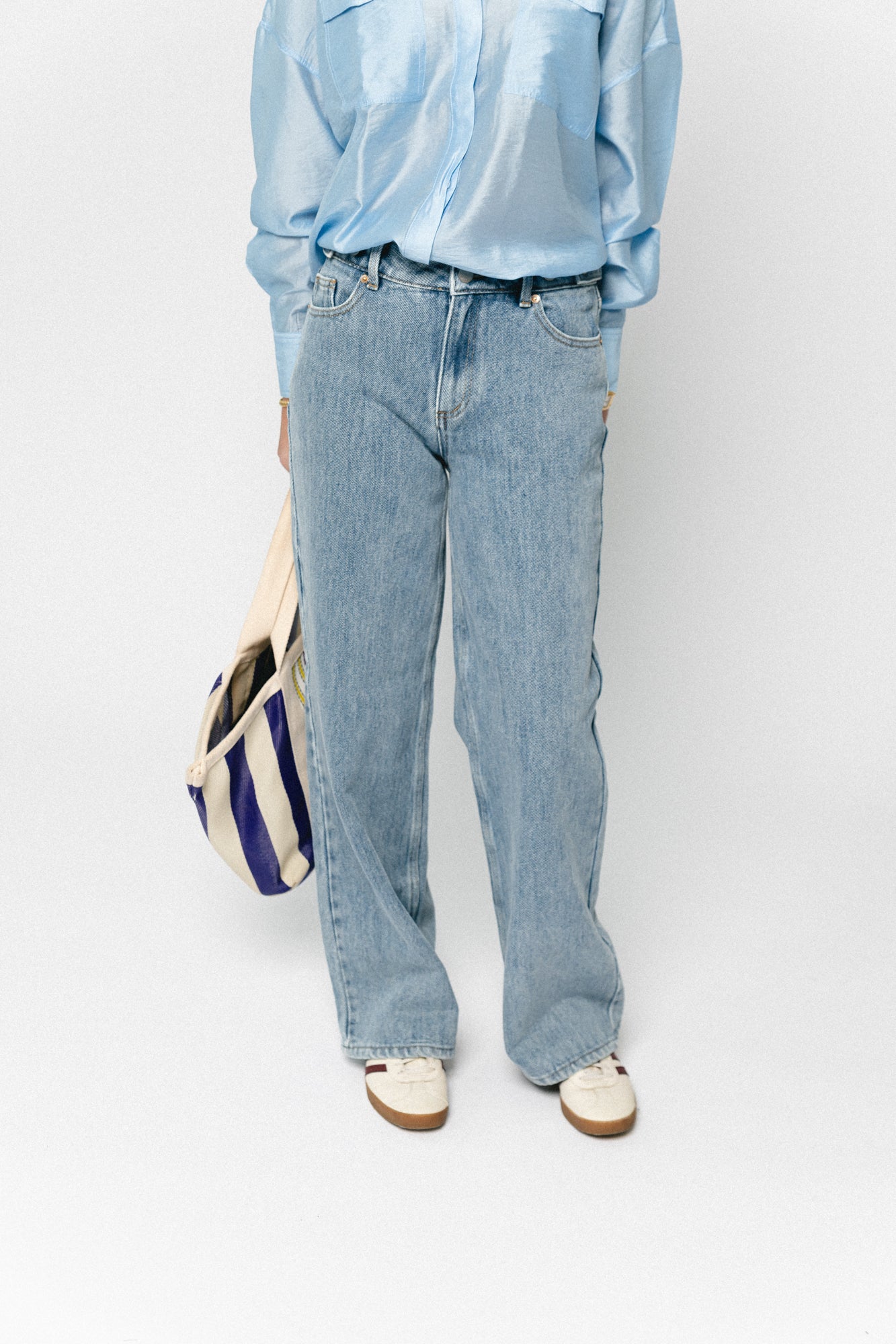 YASAlia wide jeans light blue denim