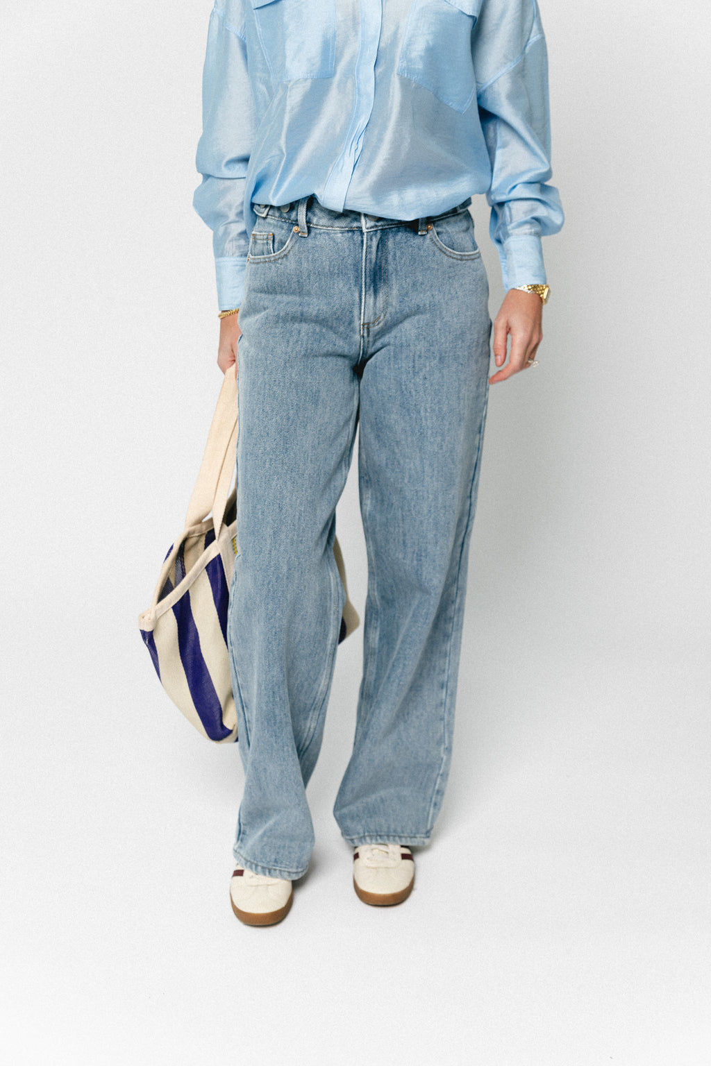 YASAlia wide jeans light blue denim
