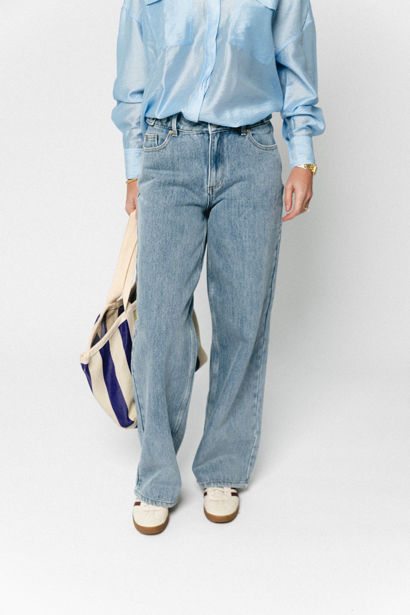 YASAlia wide jeans light blue denim