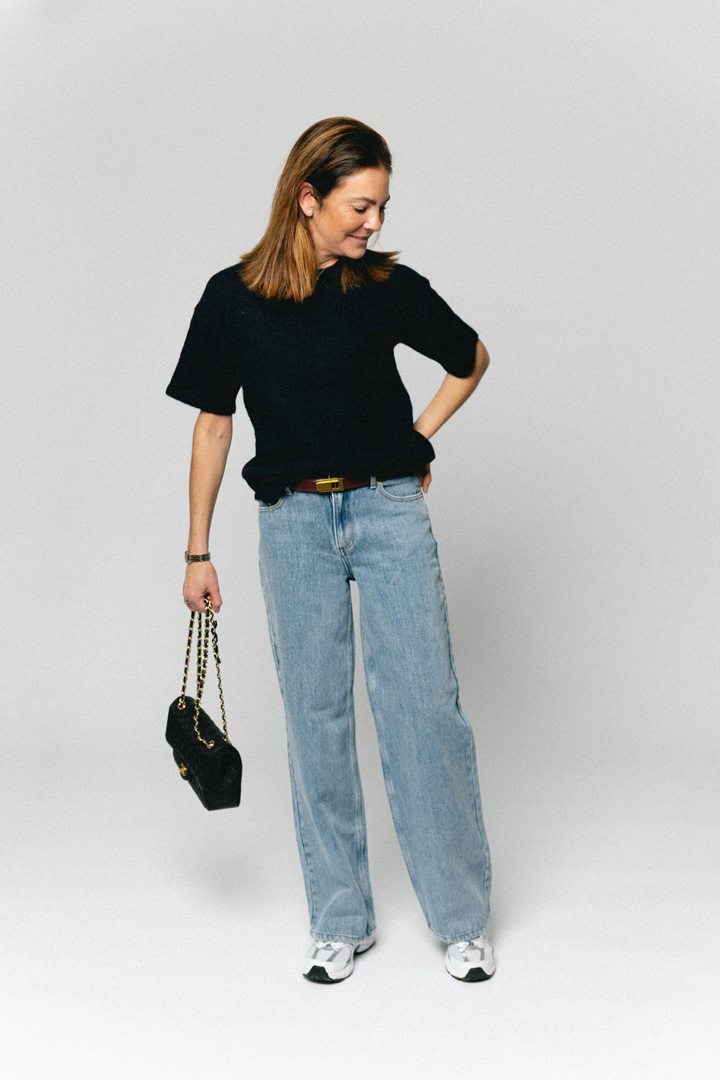 SLFLulu 2/4 knit O-neck dark sapphire