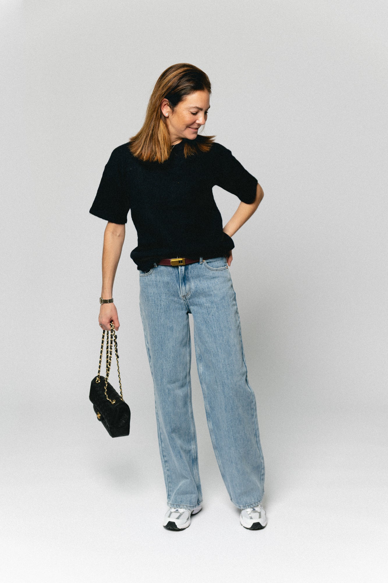 SLFLulu 2/4 knit O-neck dark sapphire