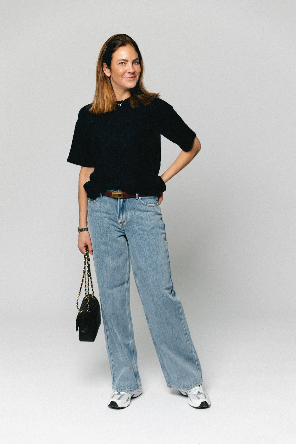 SLFLulu 2/4 knit O-neck dark sapphire