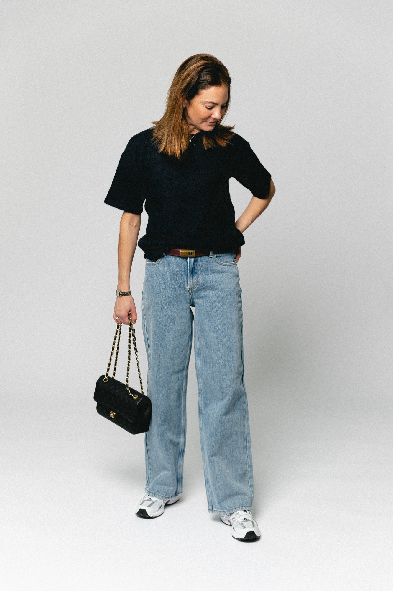 SLFLulu 2/4 knit O-neck dark sapphire