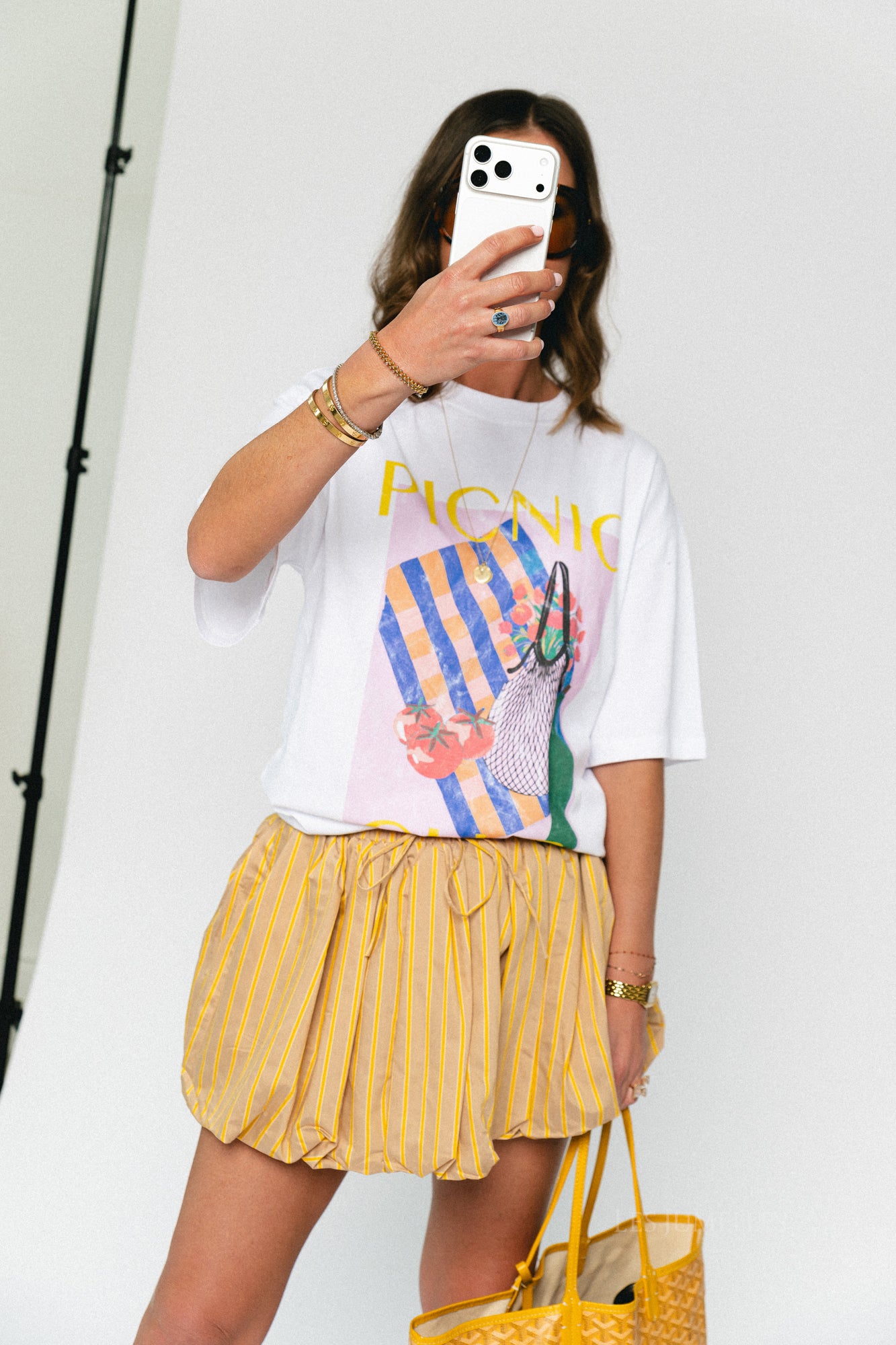 Xia T-shirt pic nic print