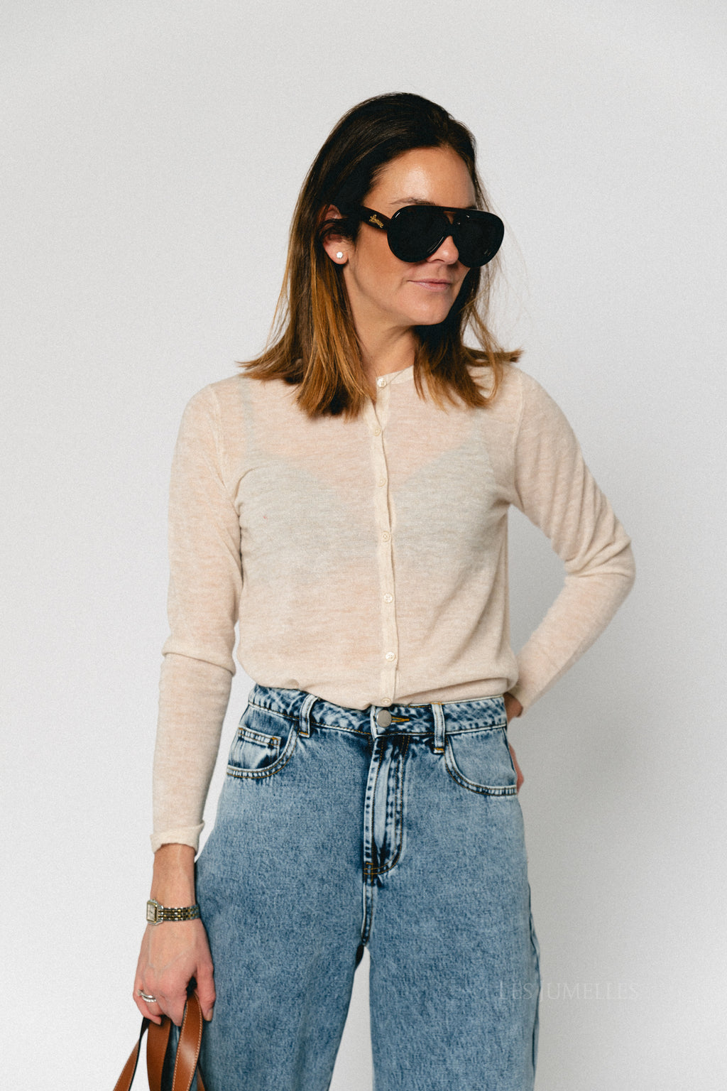 SLFShirley LS knit O-neck cardigan birch