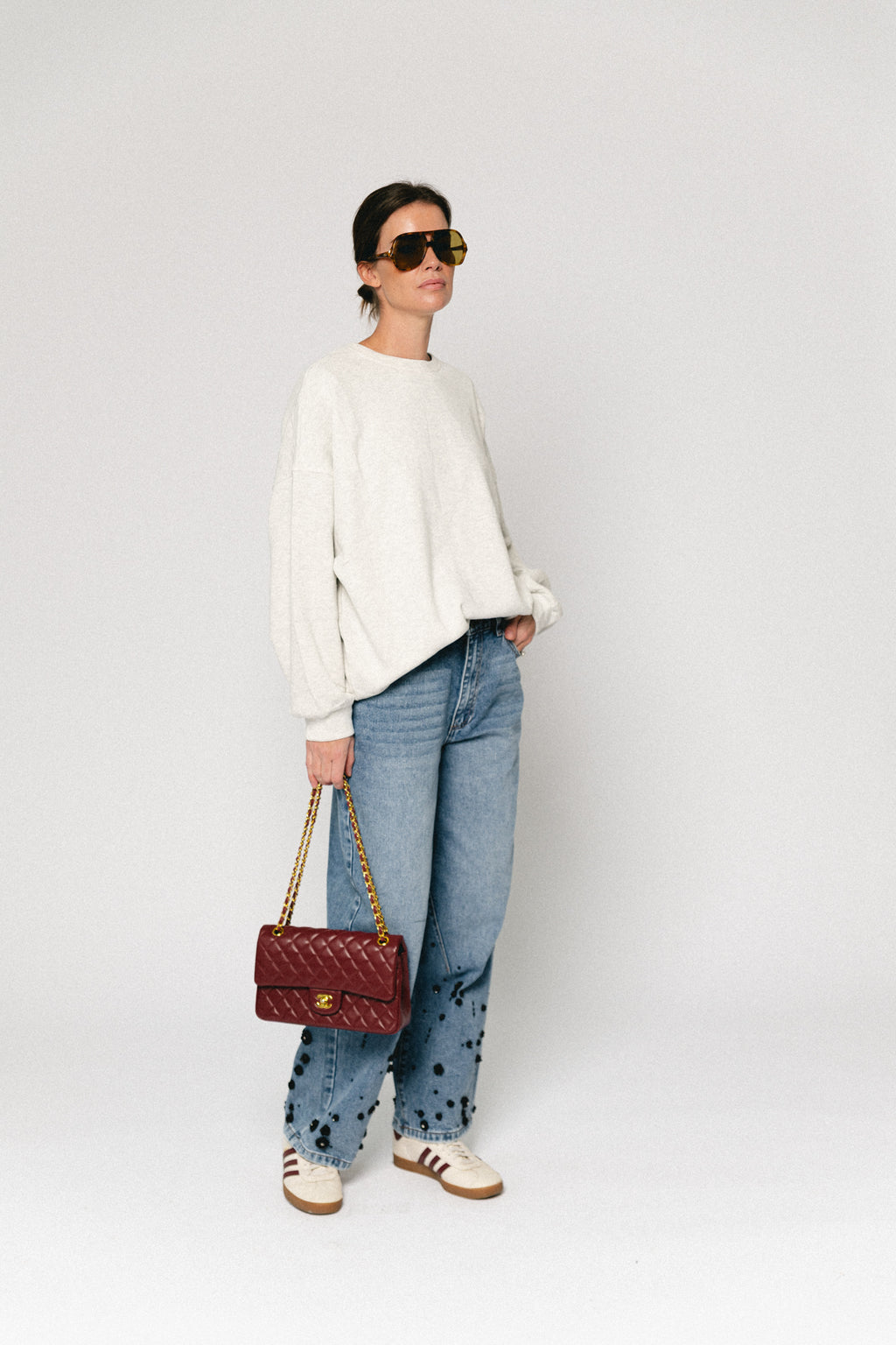 Leanne sweater light grey melange