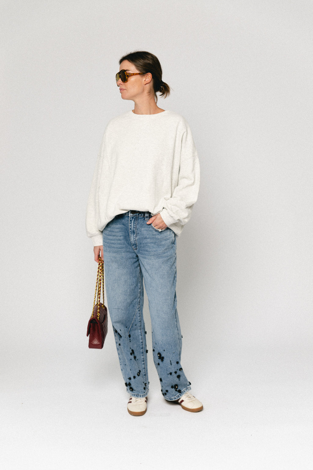 Leanne sweater light grey melange
