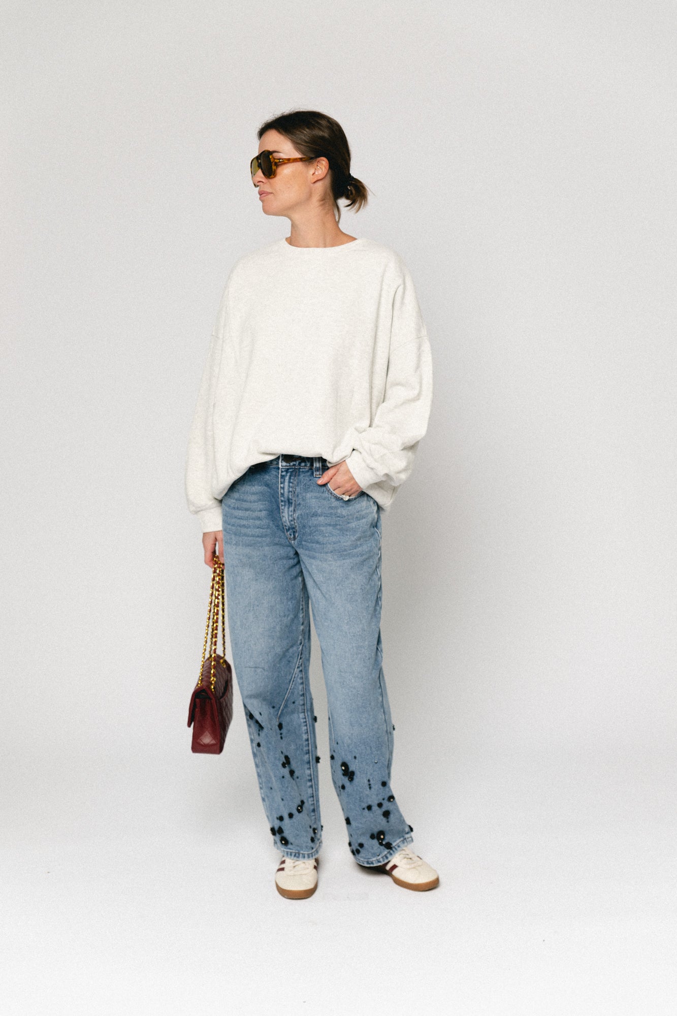 Leanne sweater light grey melange