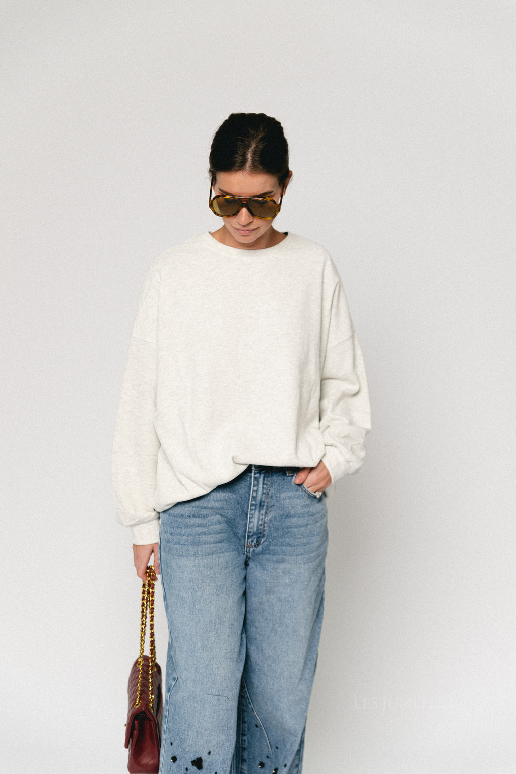 Leanne sweater light grey melange