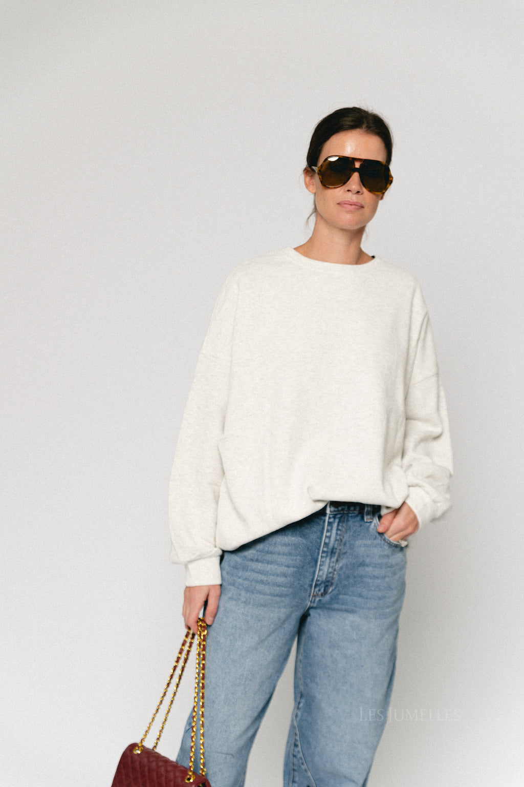 Leanne sweater light grey melange