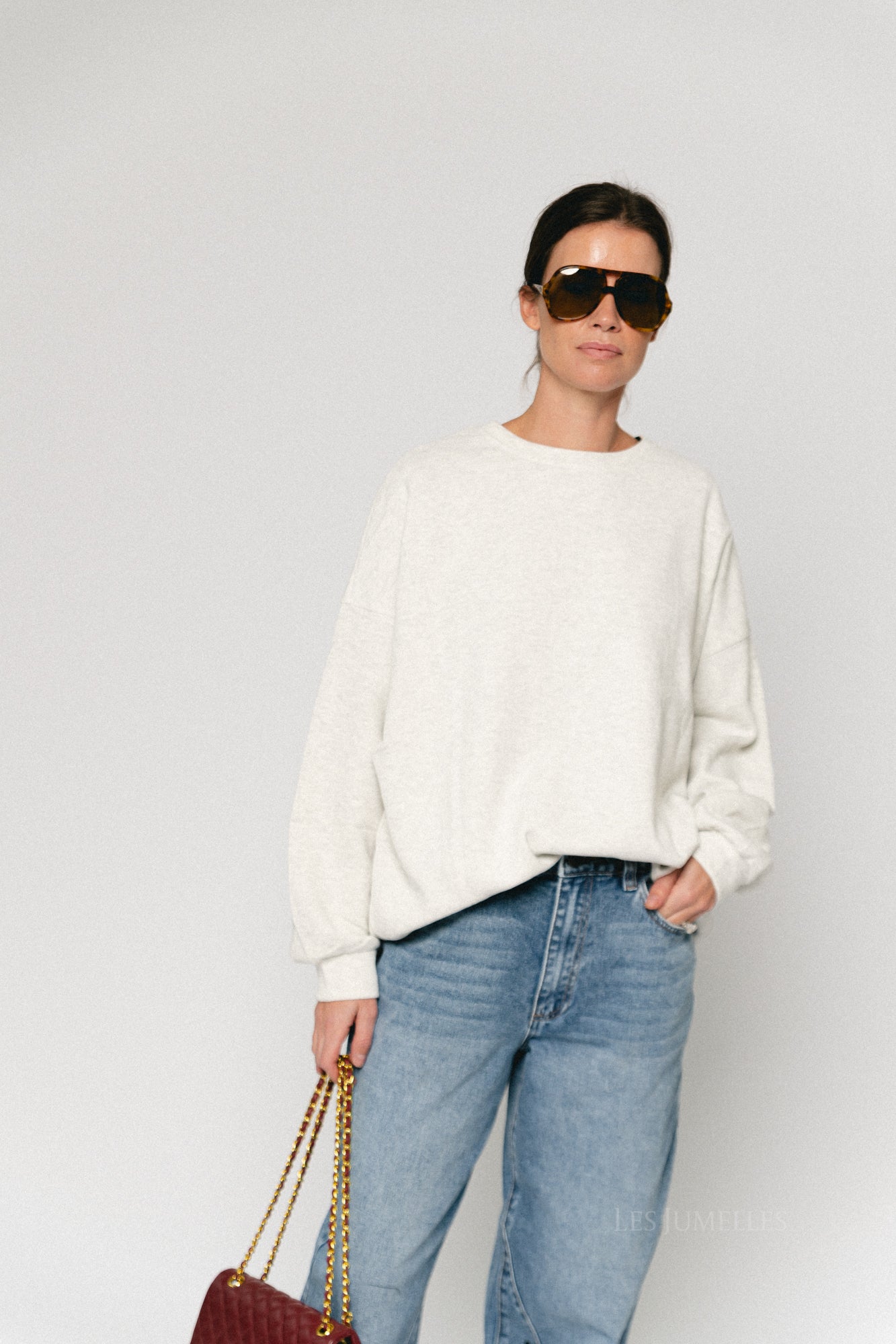 Leanne sweater light grey melange