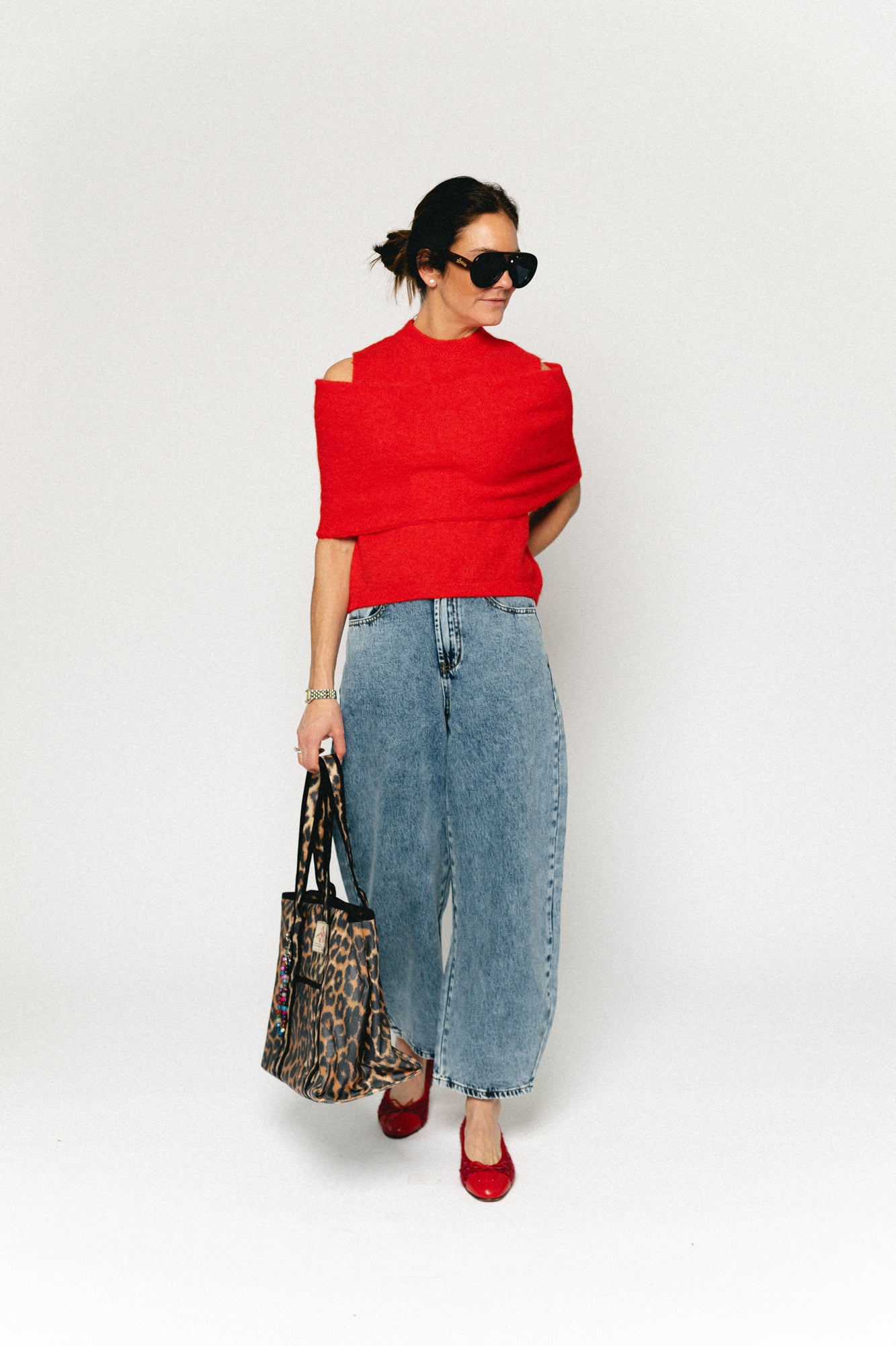 Louelle jumper coral red