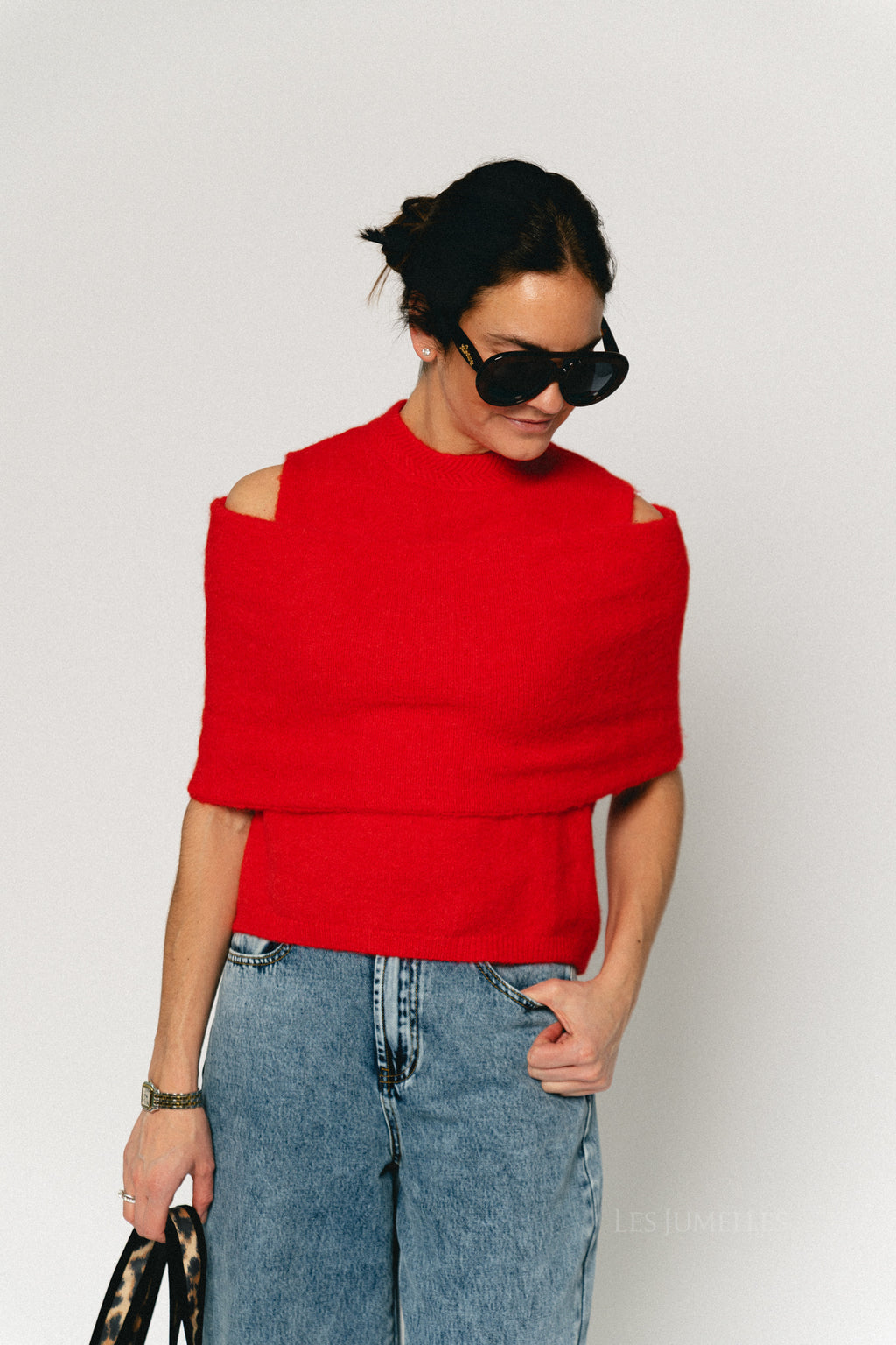 Louelle trui koraalrood