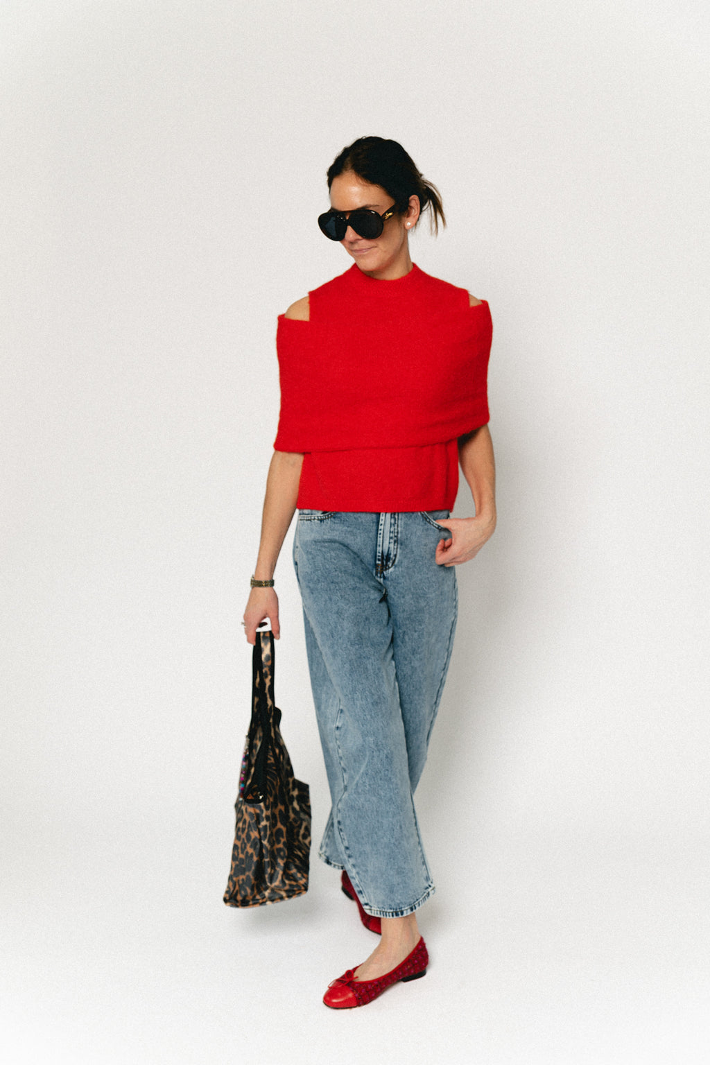 Louelle trui koraalrood