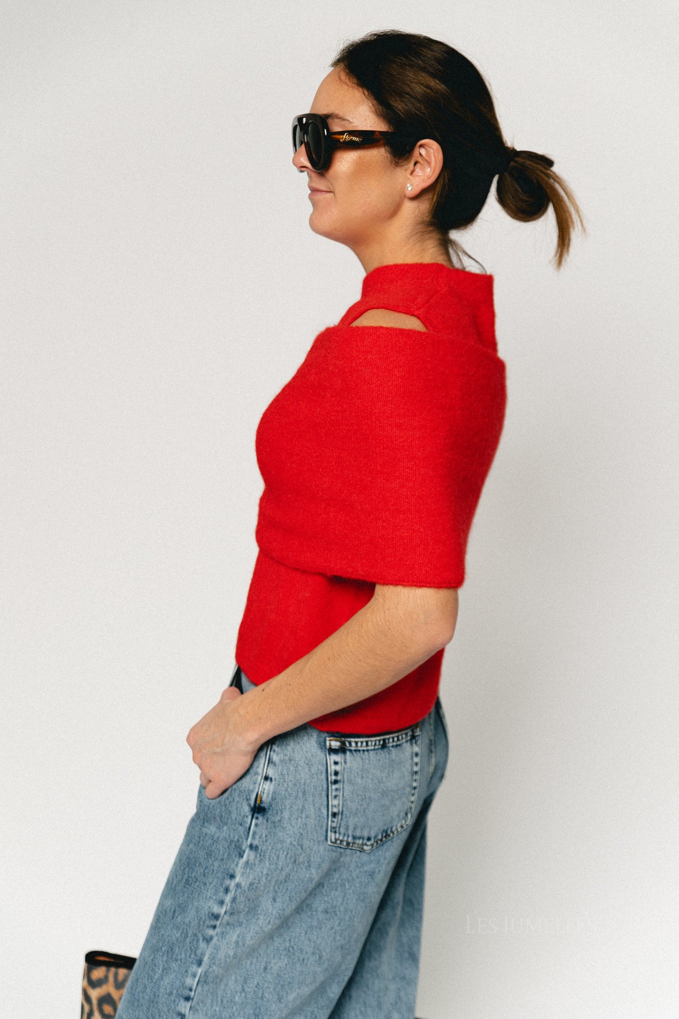 Louelle jumper coral red